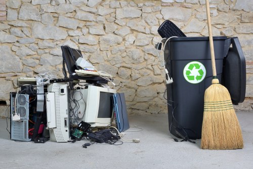 Safe placement of a skip on a property driveway