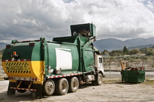 Professional team handling garden debris removal