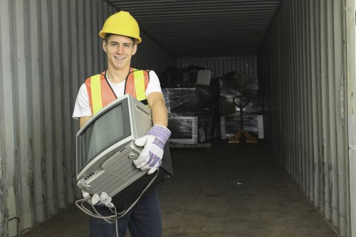 Sorted recyclable materials ready for processing at a local facility