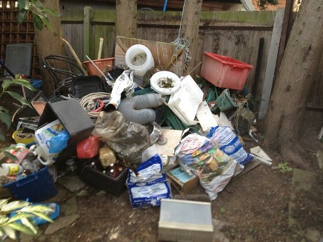 A clean and organized skip placement in a residential area